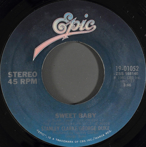 Stanley Clarke/George Duke : Sweet Baby (7", Single, Styrene)