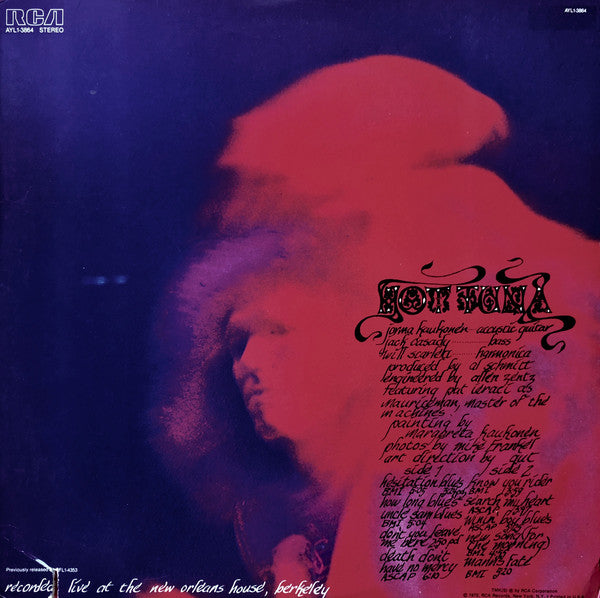 Hot Tuna : Hot Tuna (LP, Album, RE, Ind)