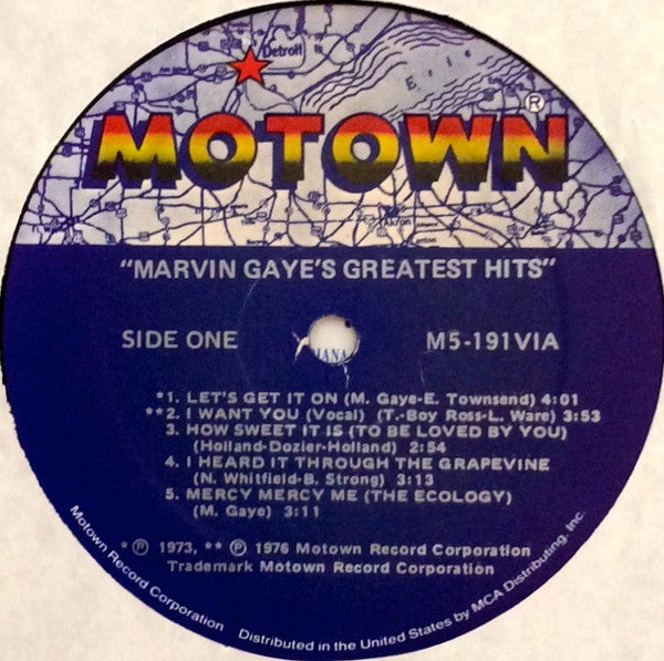 Marvin Gaye : Marvin Gaye's Greatest Hits (LP, Comp, RE)