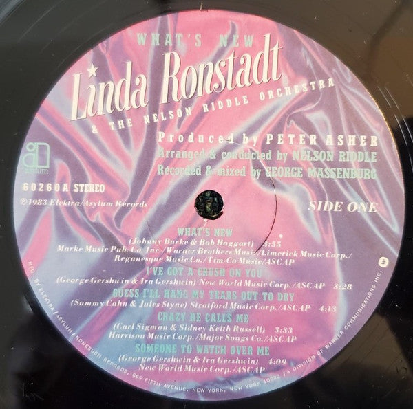 Linda Ronstadt & The Nelson Riddle Orchestra* : What's New (LP, Album, All)