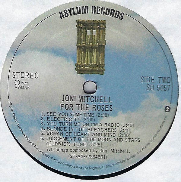 Joni Mitchell : For The Roses (LP, Album, RE, RI,)