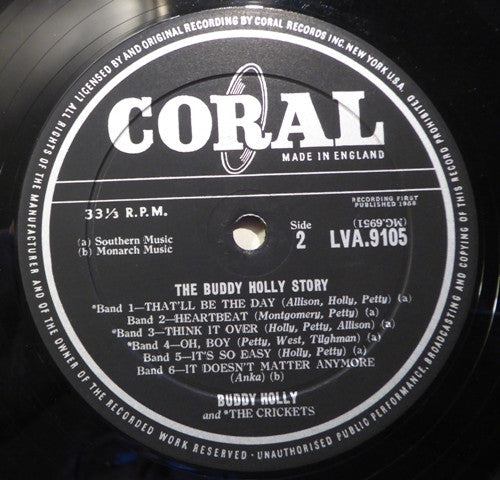 Buddy Holly And The Crickets (2) : The Buddy Holly Story (LP, Comp, Mono)