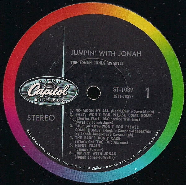 The Jonah Jones Quartet : Jumpin' With Jonah (LP, Album)