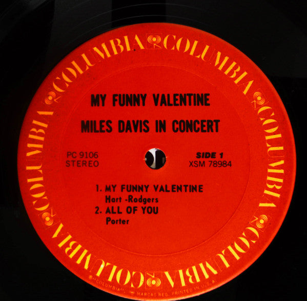 Miles Davis : My Funny Valentine - Miles Davis In Concert (LP, Album, RE)
