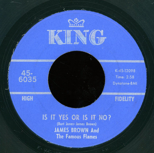 James Brown And The Famous Flames* : It's A Man's Man's Man's World / Is It Yes Or Is It No? (7", San)
