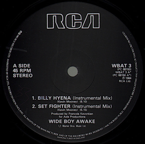 Wide Boy Awake : Billy Hyena (12")