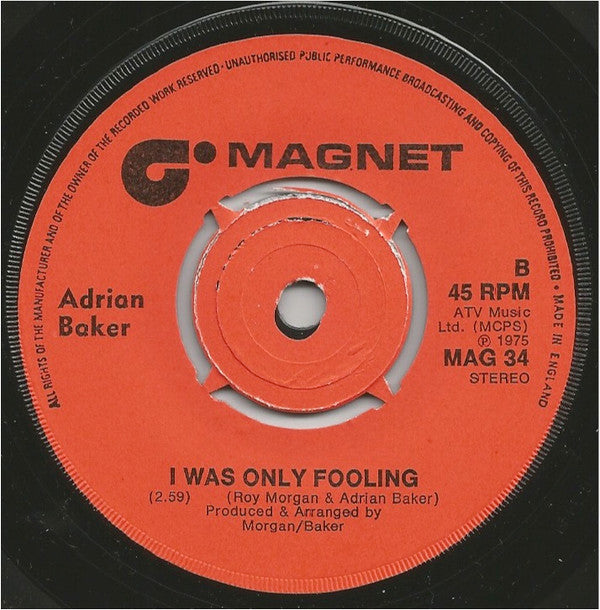 Adrian Baker : Sherry (7", Single)