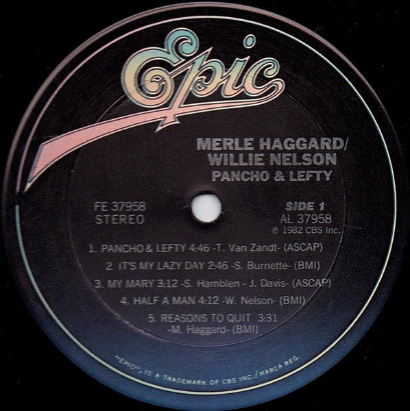 Merle Haggard / Willie Nelson : Poncho & Lefty (LP, Album, Car)