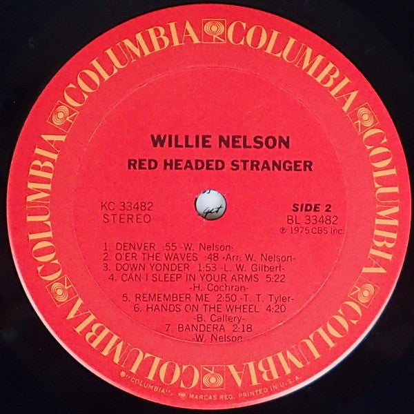 Willie Nelson : Red Headed Stranger (LP, Album, Ter)