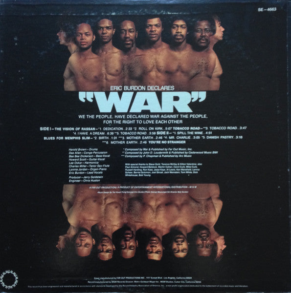 Eric Burdon & War : Eric Burdon Declares "War" (LP, Album, MGM)