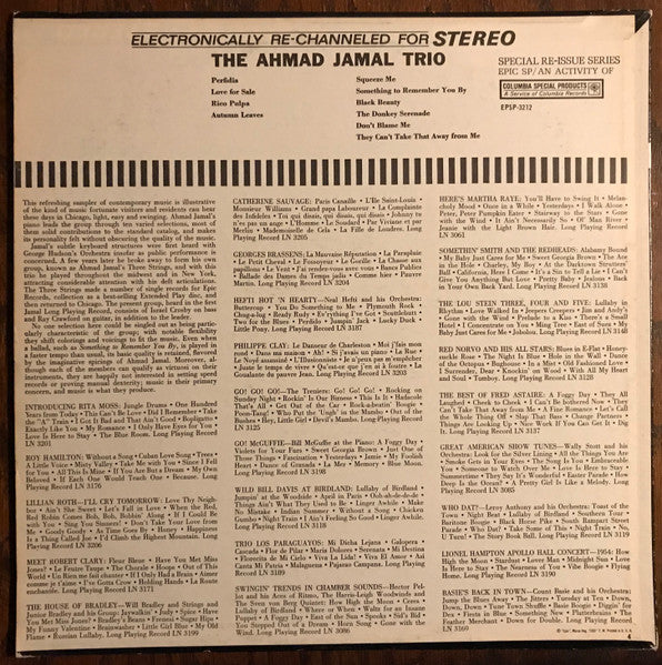 The Ahmad Jamal Trio* : The Ahmad Jamal Trio (LP, Album, RE)