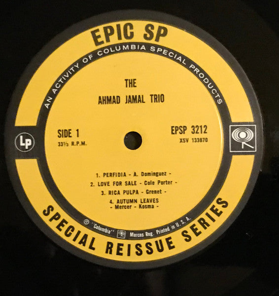 The Ahmad Jamal Trio* : The Ahmad Jamal Trio (LP, Album, RE)