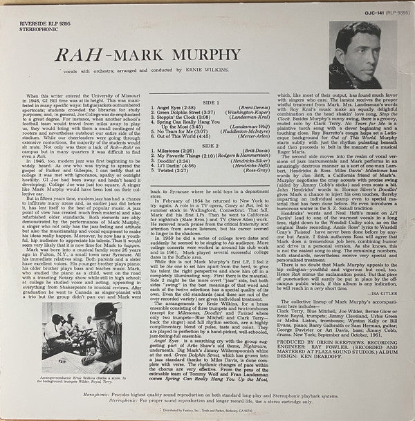 Mark Murphy : Rah (LP, Album, RE)