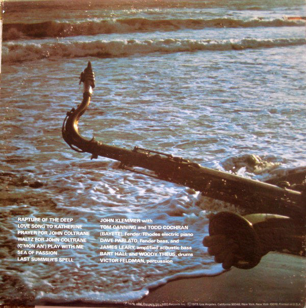 John Klemmer : Intensity (LP, Album, Quad, Gat)