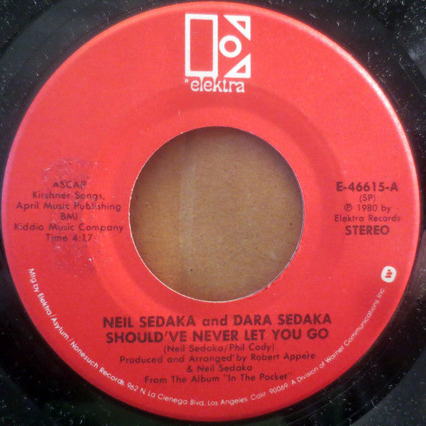 Neil Sedaka And Dara Sedaka : Should've Never Let You Go (7", SP)