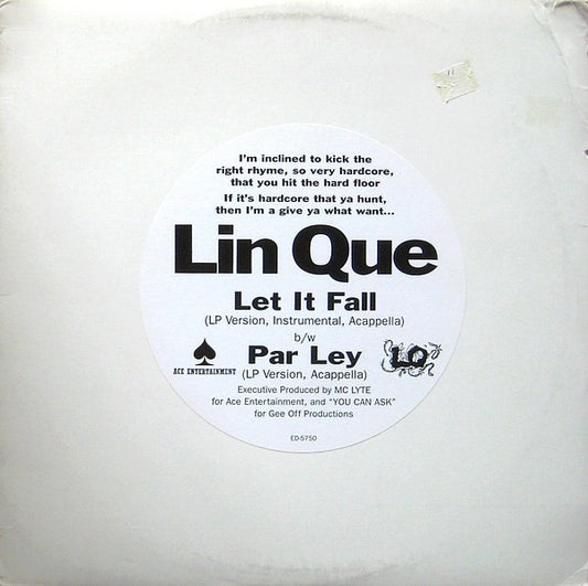 Lin Que : Let It Fall / Par Ley (12", Promo)