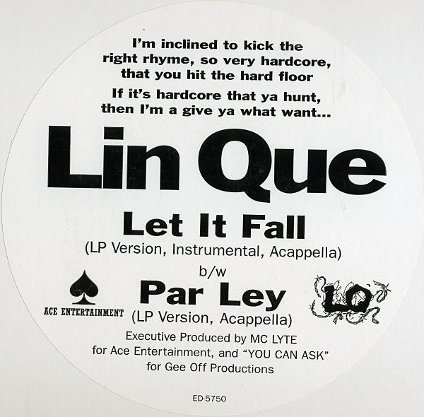 Lin Que : Let It Fall / Par Ley (12", Promo)
