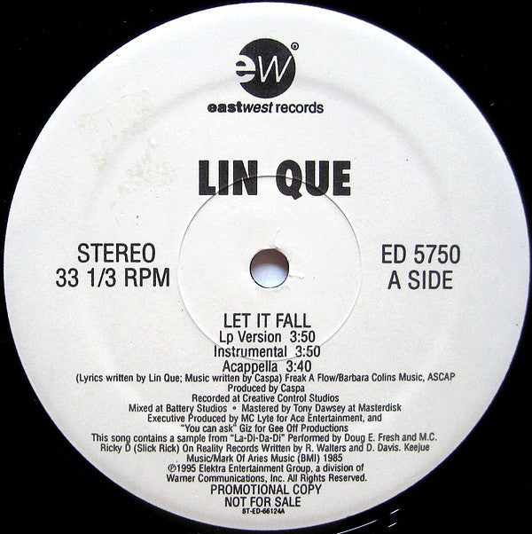 Lin Que : Let It Fall / Par Ley (12", Promo)