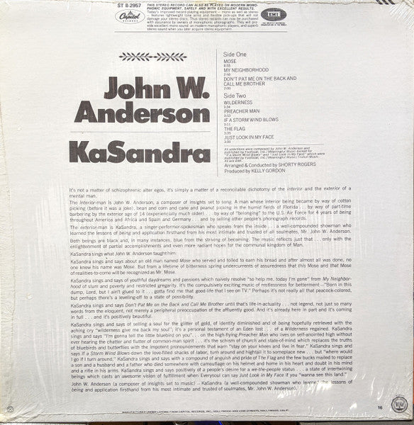 John W. Anderson Presents Kasandra* : John W. Anderson Presents Kasandra (LP, Album)