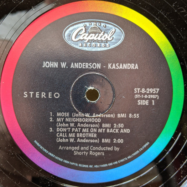 John W. Anderson Presents Kasandra* : John W. Anderson Presents Kasandra (LP, Album)