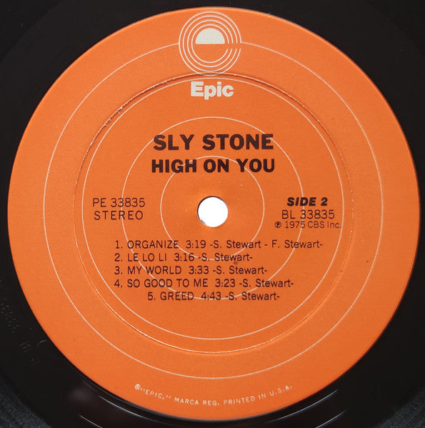 Sly Stone : High On You (LP, Album, Ter)