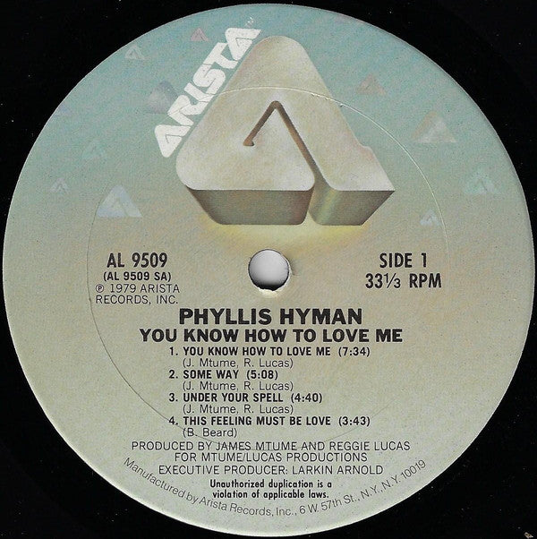 Phyllis Hyman : You Know How To Love Me (LP, Album, Ter)