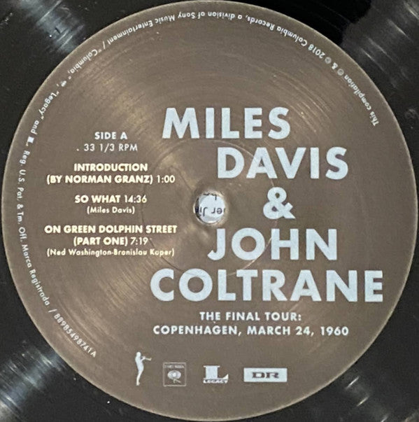 Miles Davis & John Coltrane : The Final Tour: Copenhagen, March 24, 1960 (LP, Album, RE)