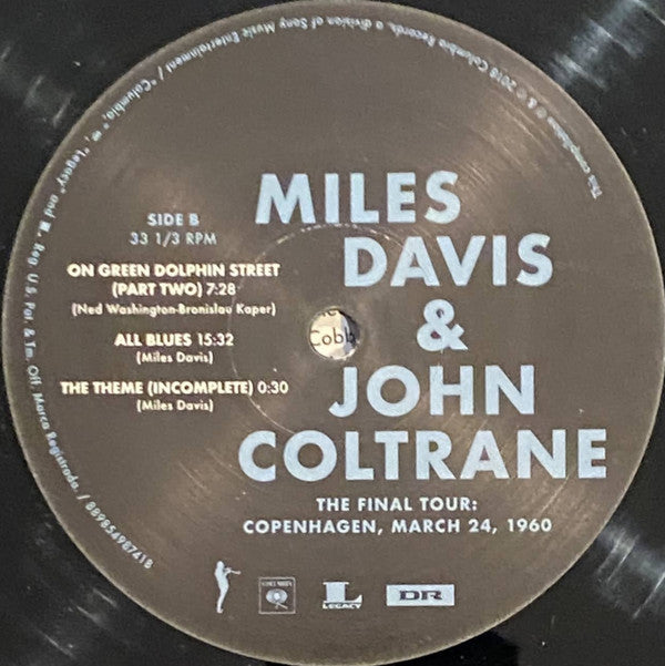 Miles Davis & John Coltrane : The Final Tour: Copenhagen, March 24, 1960 (LP, Album, RE)