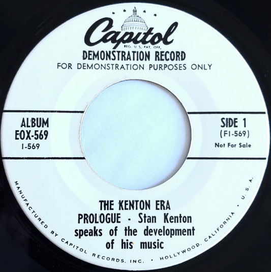 Stan Kenton : The Kenton Era Prologue (7", Album, Promo)