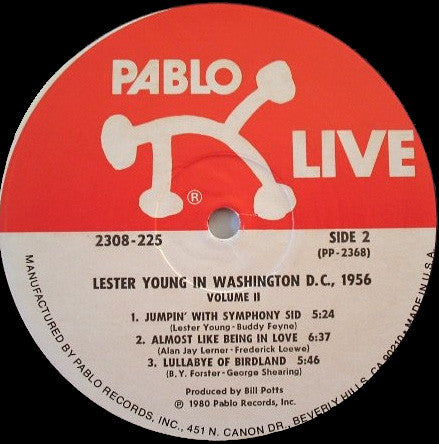 Lester Young : "Prez" Vol. II (LP, Album)
