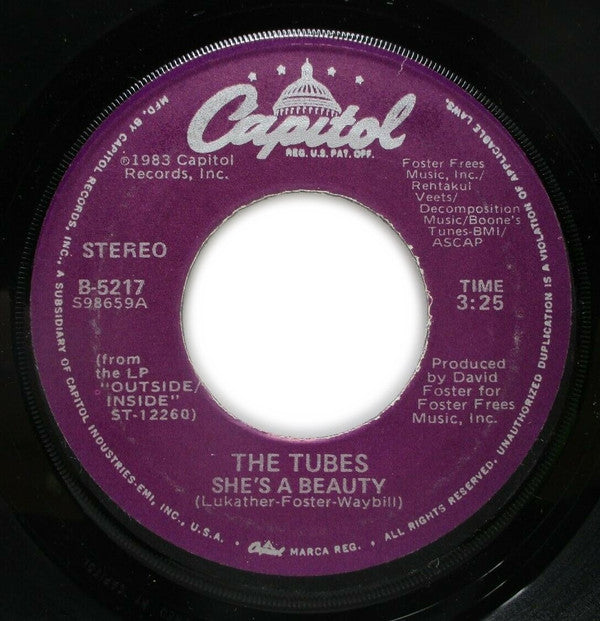 The Tubes : She's A Beauty (7", Single, Win)