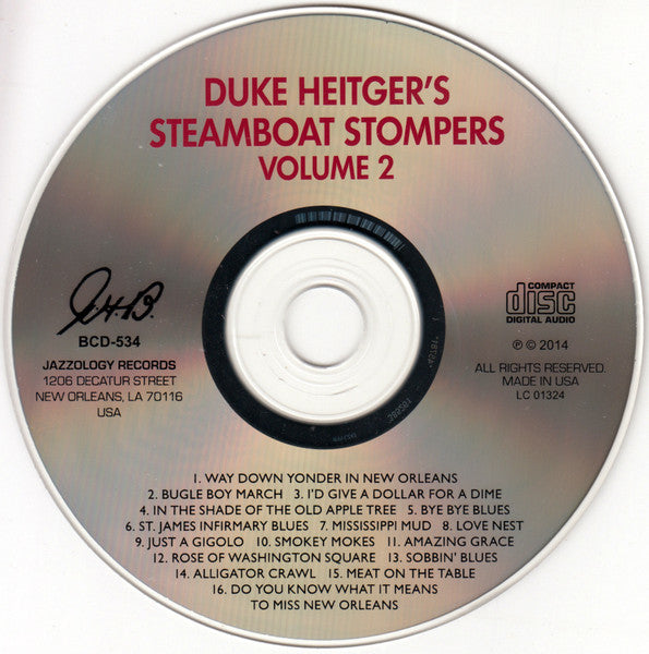 Duke Heitger's Steamboat Stompers : Duke Heitger's Steamboat Stompers Volume Two (CD, Album)