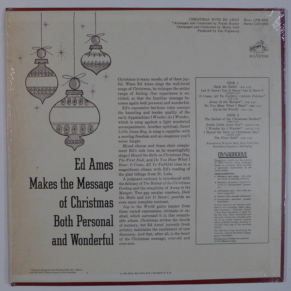 Ed Ames : Christmas With Ed Ames (LP, Album, Ind)