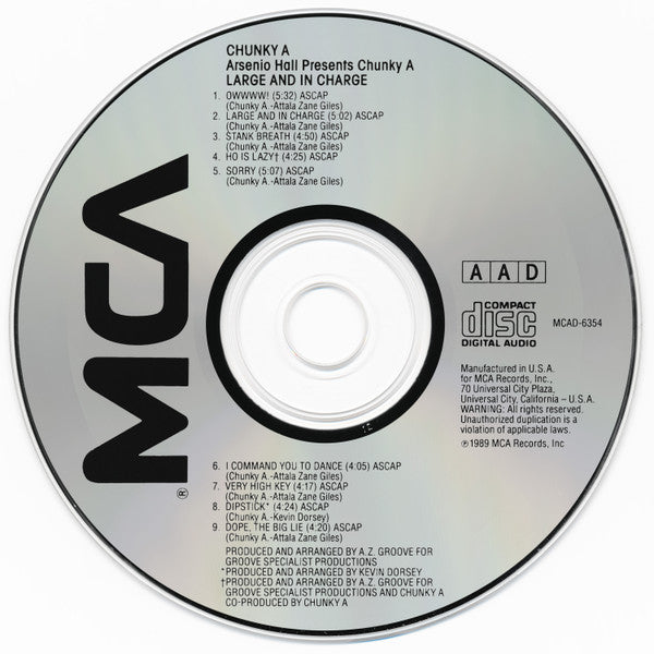 Chunky A : Large And In Charge (CD, Album)