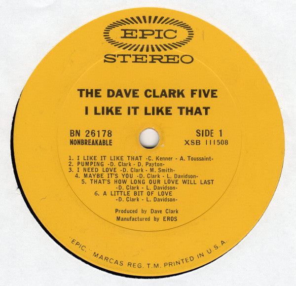The Dave Clark Five : I Like It Like That (LP, Album, Ter)