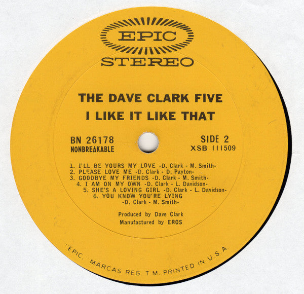 The Dave Clark Five : I Like It Like That (LP, Album, Ter)