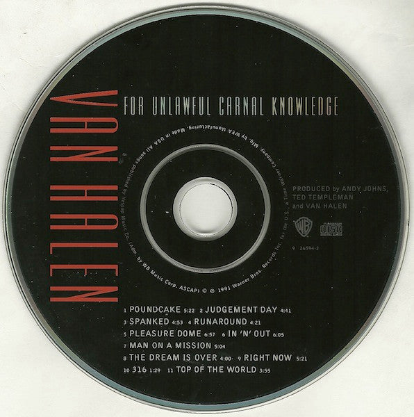 Van Halen : For Unlawful Carnal Knowledge (CD, Album, SRC)