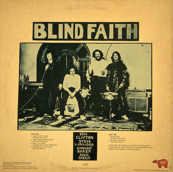 Blind Faith (2) : Blind Faith (LP, Album, RE, Sil)