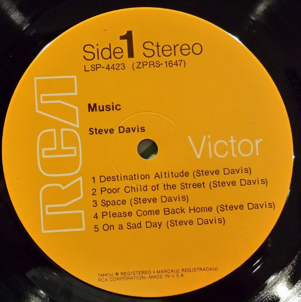 Steve Davis* : Music (LP, Album)