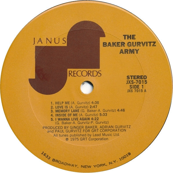 The Baker Gurvitz Army* : The Baker Gurvitz Army (LP, Album)