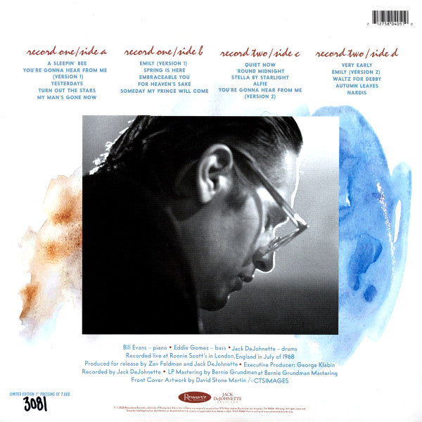 Bill Evans : Live At Ronnie Scott's (2xLP, Album, RSD, Mono, Dlx, Ltd, Num, 180)