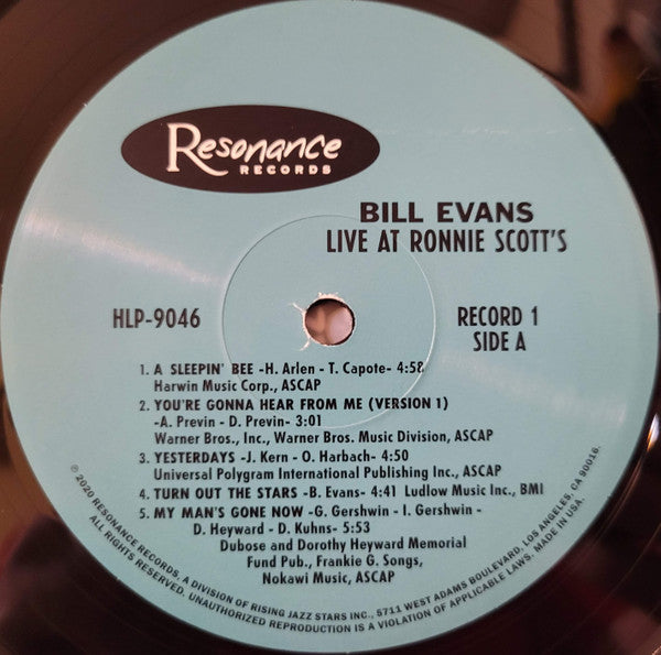 Bill Evans : Live At Ronnie Scott's (2xLP, Album, RSD, Mono, Dlx, Ltd, Num, 180)