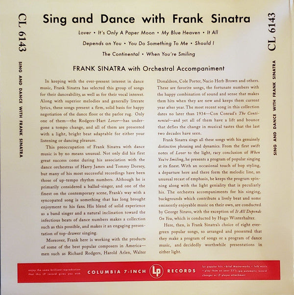 Frank Sinatra : Sing And Dance With Frank Sinatra (LP, Album, Mono, Ltd, Num, RE, RM, 180)