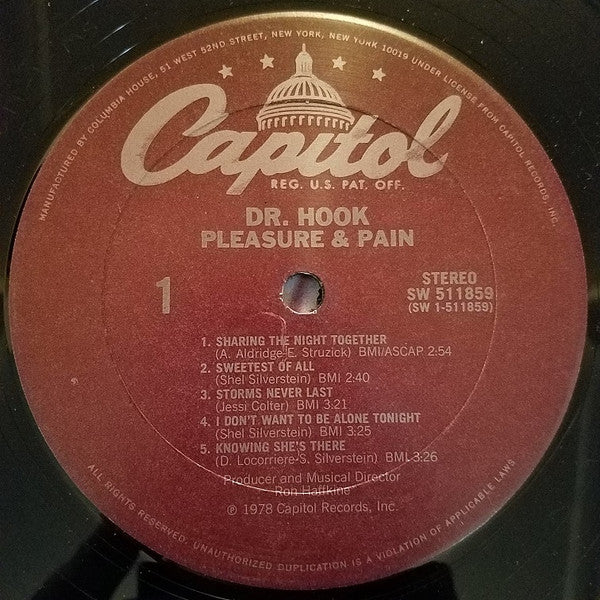 Dr. Hook : Pleasure & Pain (LP, Album, Club)