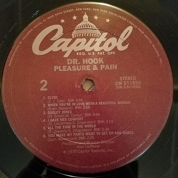 Dr. Hook : Pleasure & Pain (LP, Album, Club)