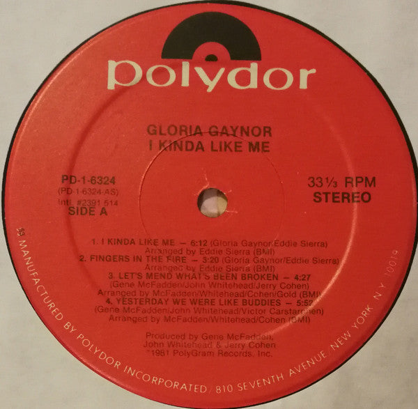 Gloria Gaynor : I Kinda Like Me (LP, Album, 53)
