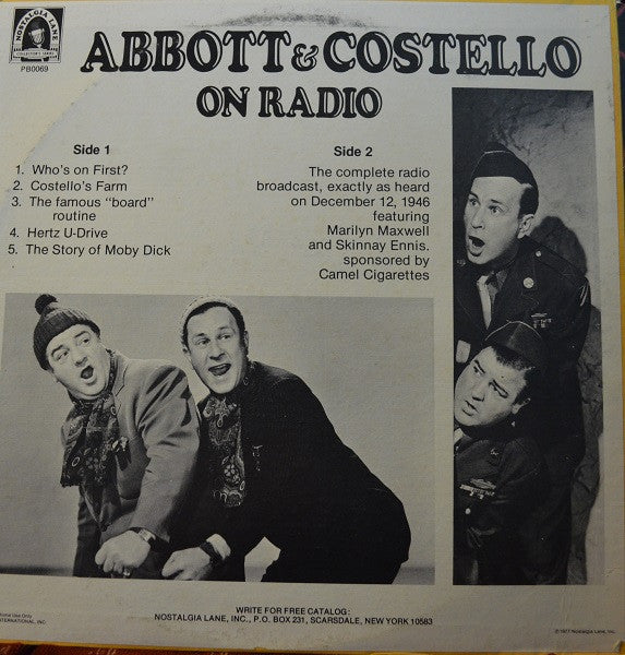 Abbott & Costello : Who's On First? (LP, Comp)