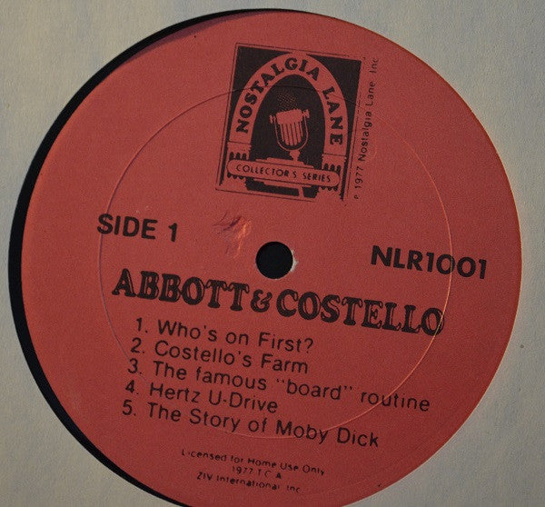 Abbott & Costello : Who's On First? (LP, Comp)