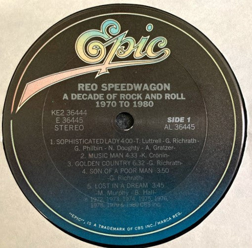 REO Speedwagon : A Decade Of Rock And Roll 1970 To 1980 (2xLP, Comp, Pit)