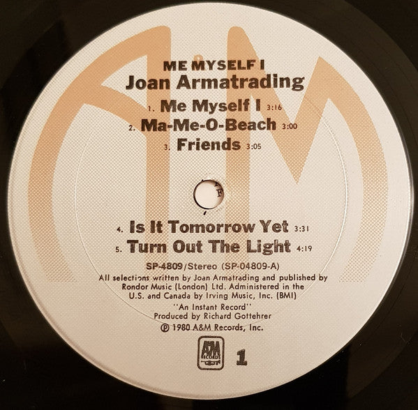 Joan Armatrading : Me Myself I (LP, Album, San)